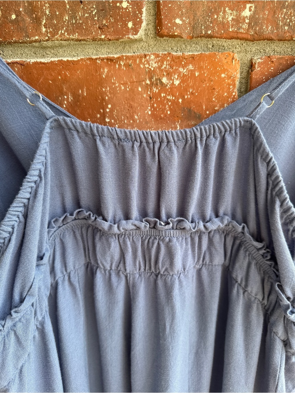 New In Slate Blue Wide Leg Jumper with Ruffles - Picture 5 of 7